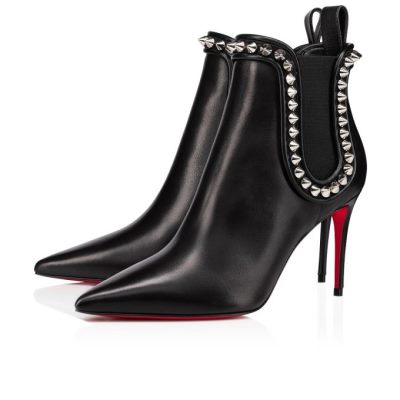 Botas Capaboot Christian Louboutin Mujer - Negros/Plateados - 1210641BK5T